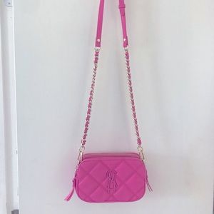 Steve Madden Bdaisy Quilted Crossbody Bag Bright Pink Like New!